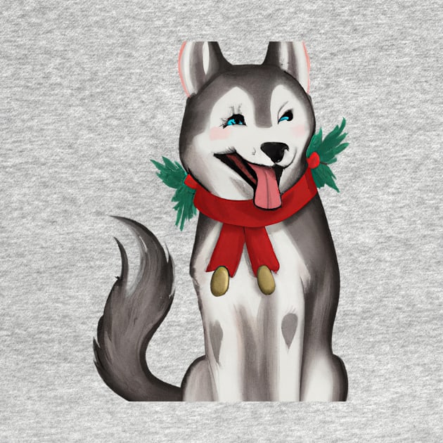 Cute Husky Drawing by Play Zoo